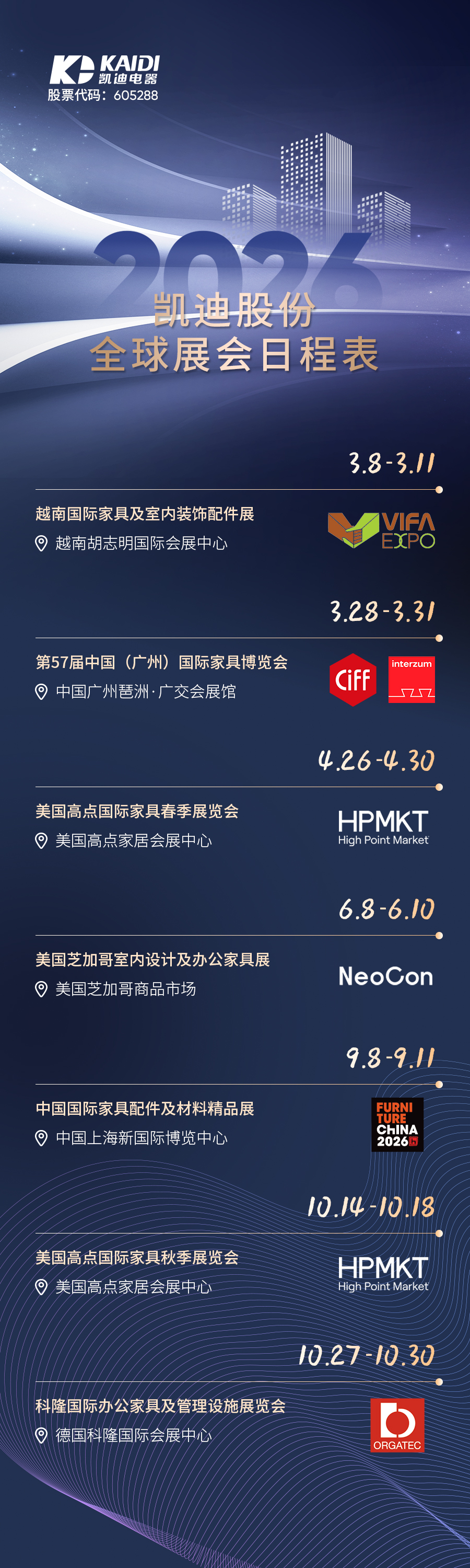 2026安博（中国）一站式服务平台股份全球展会日程表（中文）